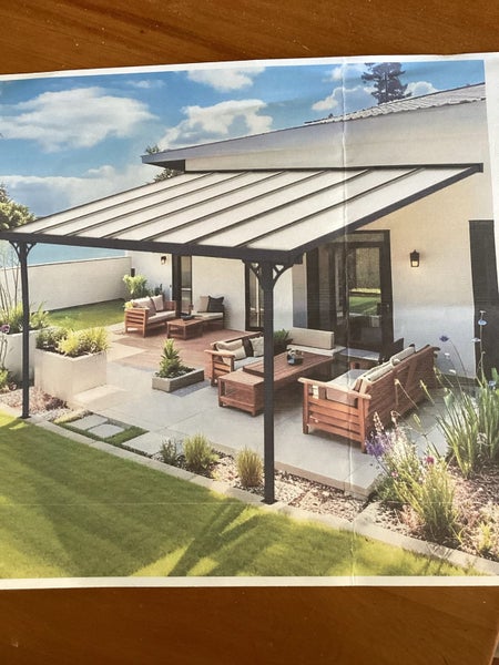 Aluminium Canopy, Patio Cover, Carport, Lean to Pergola - New in Box. Carousel 1