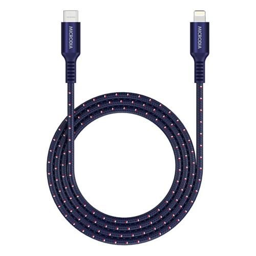 MICRODIA EXECABLE TWEED PD60W 1.3M USB-C TO LIGHTNING CABLE - NAVY Carousel 1