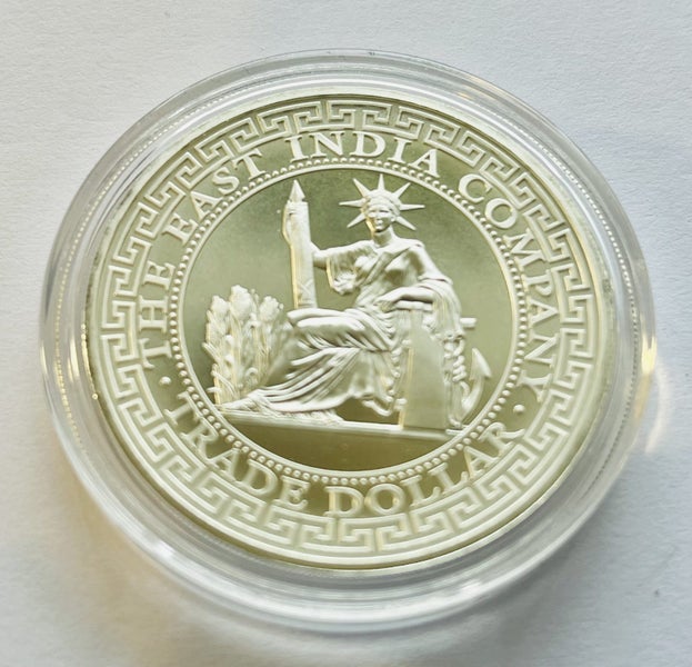 2020 St. Helena 1oz French .999 Silver Trade Dollar Restrike rare 5,000 Mintage Carousel 1