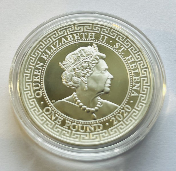 2020 St. Helena 1oz French .999 Silver Trade Dollar Restrike rare 5,000 Mintage Carousel 2