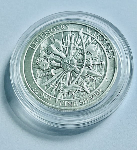 1 oz Legendary Warriors: Leonidas .999 Silver BU Round Carousel 2