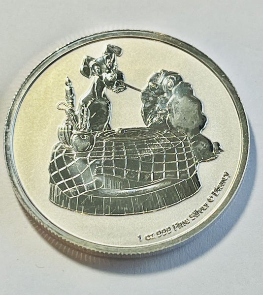 2022 Niue 1 oz Silver $2 Disney's Lady & The Tramp BU Carousel 1