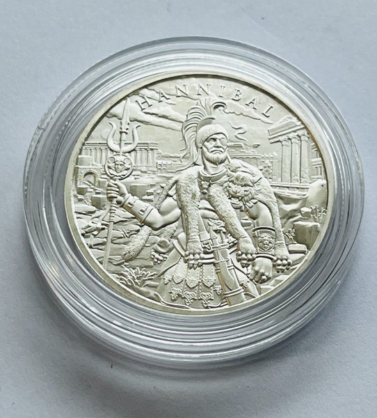 1 oz Legendary Warriors: Hannibal .999 Silver BU Round Carousel 1