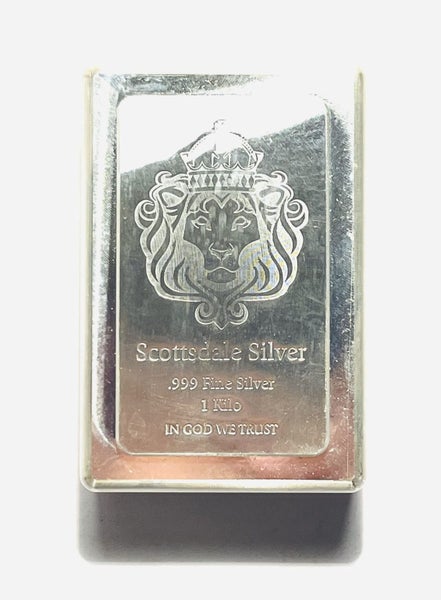 1 Kilo Scottsdale "Lion Stacker" Bar .999 Silver BU Carousel 1