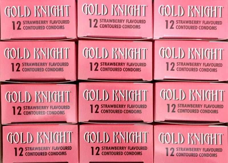 Gold Knight Strawberry Condoms 144 Pack Carousel 2