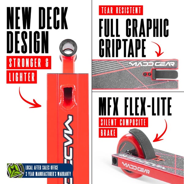 MADD GEAR MG1 RAVEN SCOOTER RED / BLACK Carousel 2