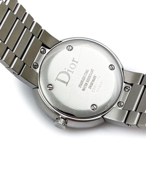 Dior Diamond Mother of Pearl Dial Diamond Bezel Steel Ladies Bracelet Wristwatch Carousel 7