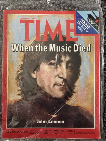 1980 Time Magazine Dec 22 - John Lennon Death Issue - Beatles Collectible Carousel 1