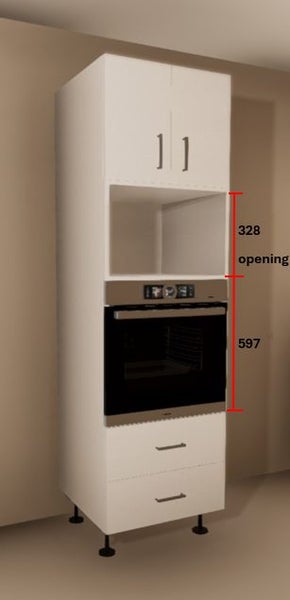 Kitchen Cabinet - Wall Oven Tower Unit - Code WO6 (Fully Assembled) Carousel 1