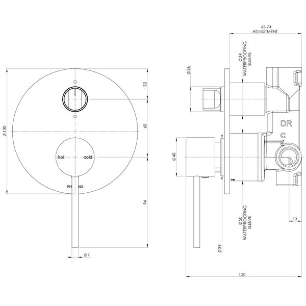 Shower / Bath Diverter Mixer Carousel 2