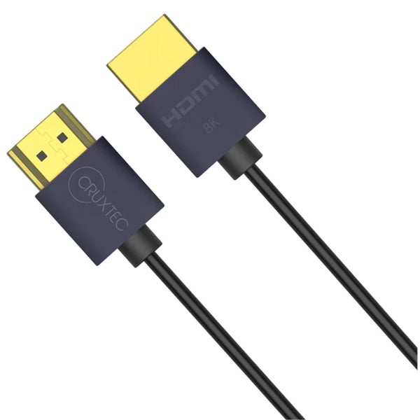 Cruxtec 0.5m Ultra Slim HDMI Cable 48Gbps - Full Ultra HD - 8K/60Hz & 4K/120Hz Carousel 2