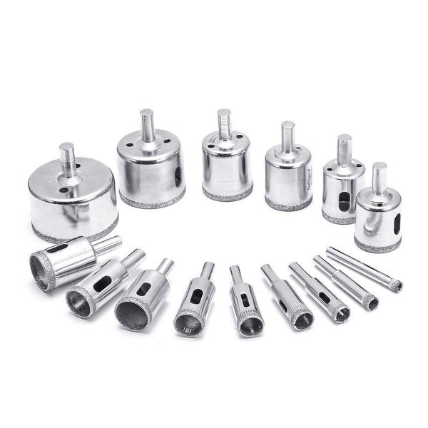 15pcs 6-50mm Diamond Hole Saw Cutter Tile Ceramic Glass Porcelain Marble Drill B Carousel 1