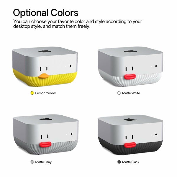 Mac mini M4 M4 Pro Dock Stand Front Power Button Access,Cooling ABS Stand, Carousel 2