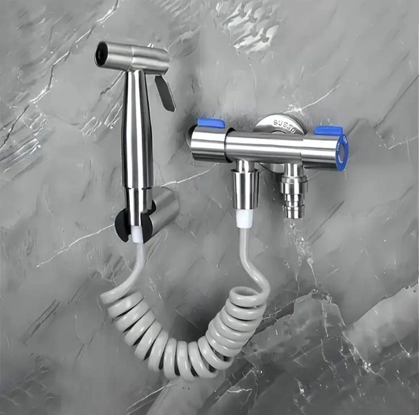 Premium Handheld Bidet Sprayer Set | Toilet Hygiene Spray | Stainless Steel Carousel 1