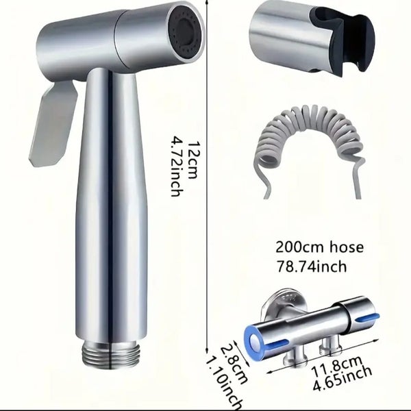 Premium Handheld Bidet Sprayer Set | Toilet Hygiene Spray | Stainless Steel Carousel 2