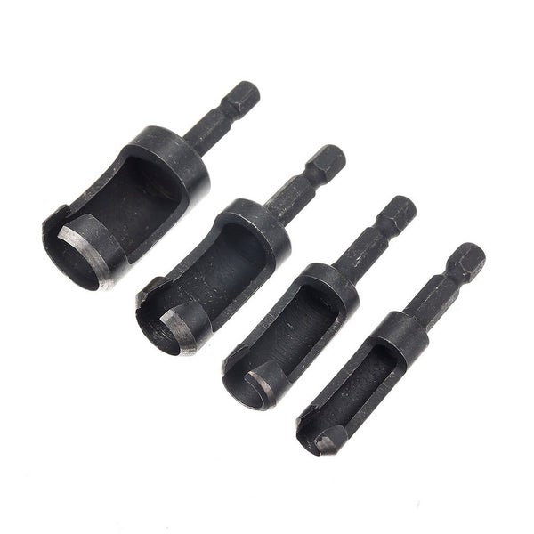 4pcs 6/10/13/16mm Hex Shank Woodworking Tn Plug Hole Cutter Drill Bi Carousel 1