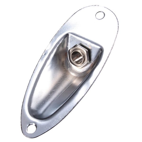 Chrome Guitar Output Loaded Input Jack Plate Replacement For Fender Strat Carousel 2