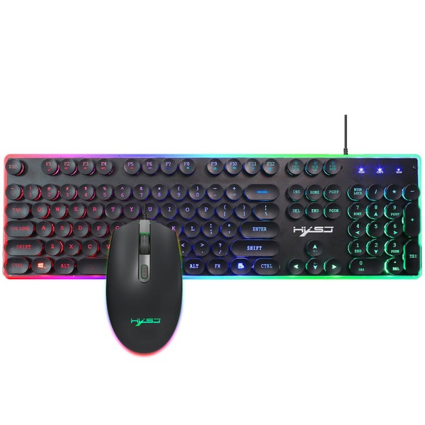 V300 104 key Backlit Wired Gaming Keyboard and 1600DPI Gaming Mouse Combo for PC Carousel 1