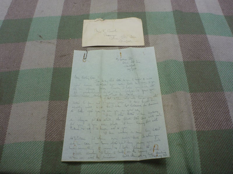 Awesome Old WW2 NZ Military Shipping Letter 1943 Blue Star Line New Zealand Carousel 1