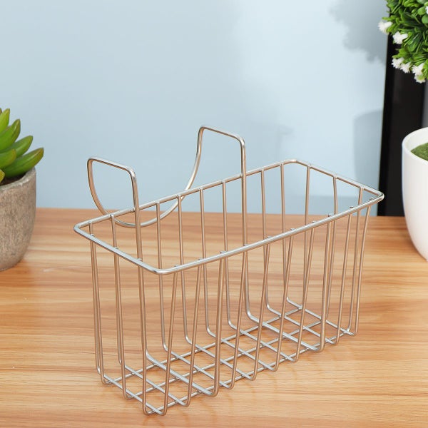 Kitchen Stainless Steel Sponge Holder Sink Caddy Brush Soap Drain Shelf Kitchen Carousel 9