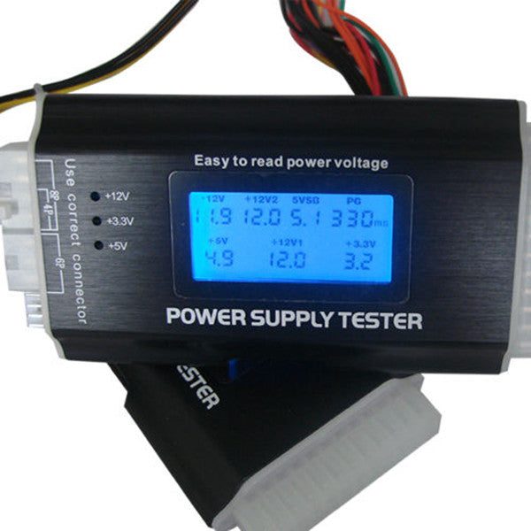 Digital LCD Power Supply Tester for PC ATX/BTX/ITX 4Pin SATA HDD Carousel 7