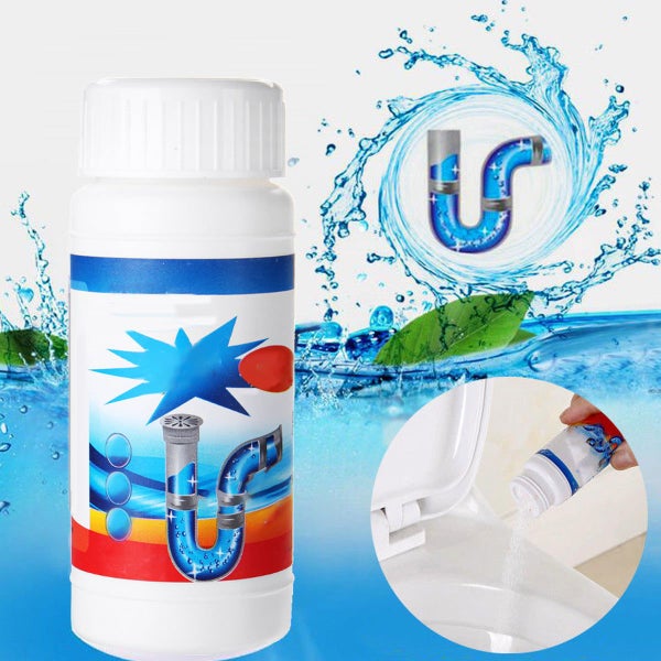 110g Powerful Sink & Drain Tube Cleaner Powder Unblocker Kitchen Toilet Bathroom Carousel 1
