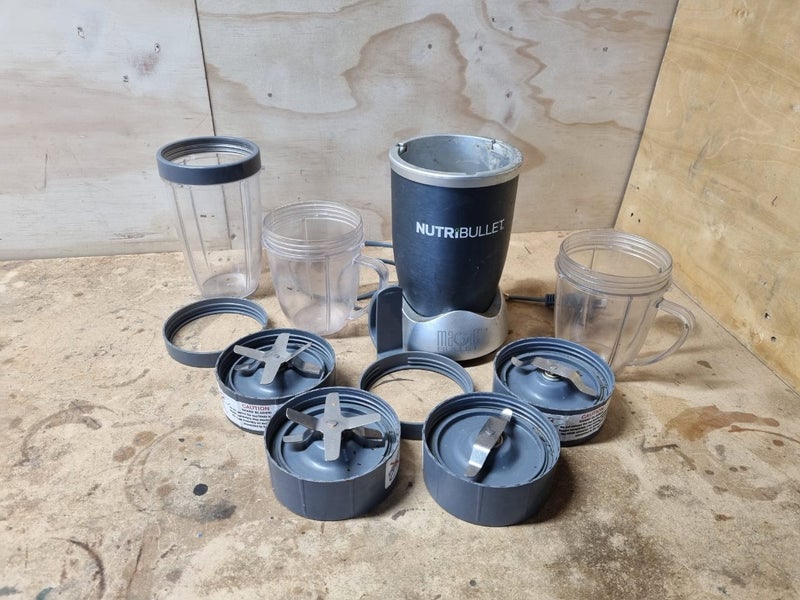 NutriBullet Magic Bullet Blender Bundle - 600W Base, 3 Cups & 4 Blade Attachment Carousel 1