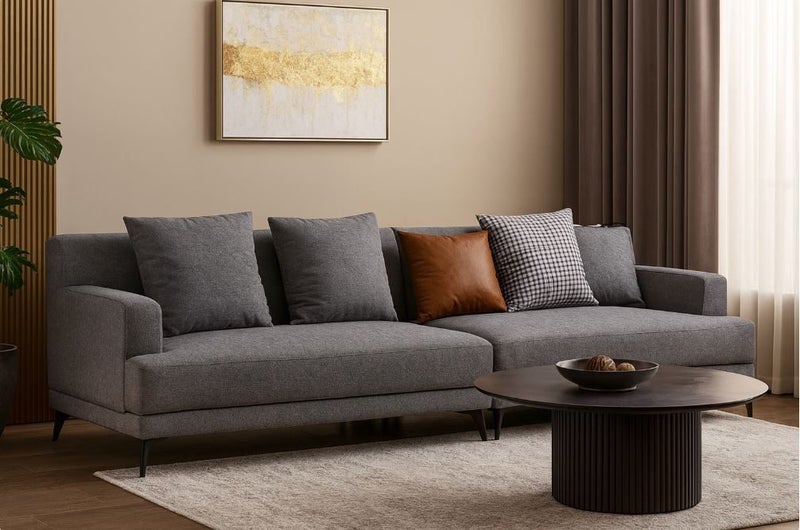 Mildura 3 Seater Sofa, Neutral grey Carousel 5