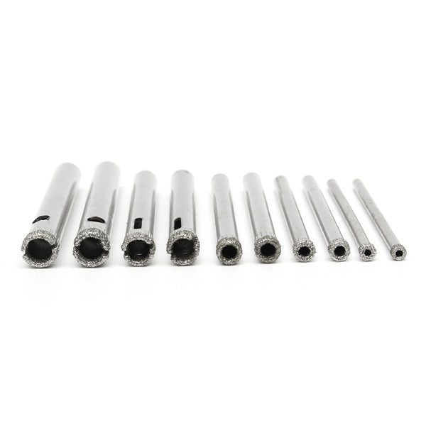 10pcs 3-7mm Diamond Hole Saw Drill Bit Set Tile Ceramic Glass Porcelain Marble H Carousel 2