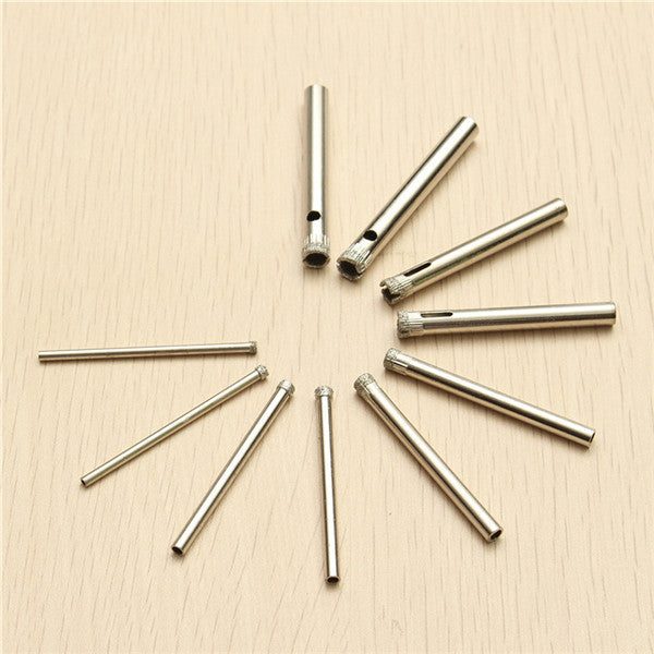 10pcs 3-7mm Diamond Hole Saw Drill Bit Set Tile Ceramic Glass Porcelain Marble H Carousel 8
