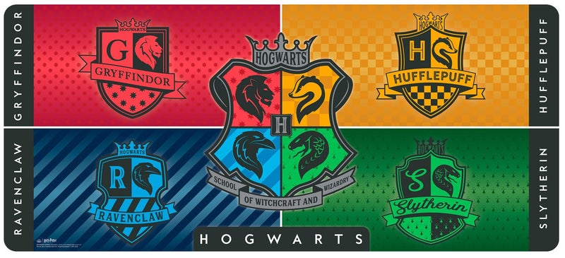 Harry Potter Hogwarts Shields Gaming Desk Mat Mouse Pad Setup Carousel 3