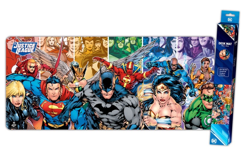 DC Justice League Gaming Desk Mat Mouse Pad Setup Carousel 2