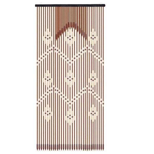 Wooden Sticks Beaded Curtain Doorway Bamboo Blinds Fly Screen Door Carousel 2