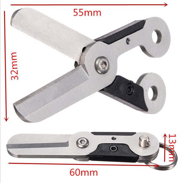 Mini Key Chain Stainless Spring Scissor Pocket Tool Outdoor Survival Tools Carousel 8