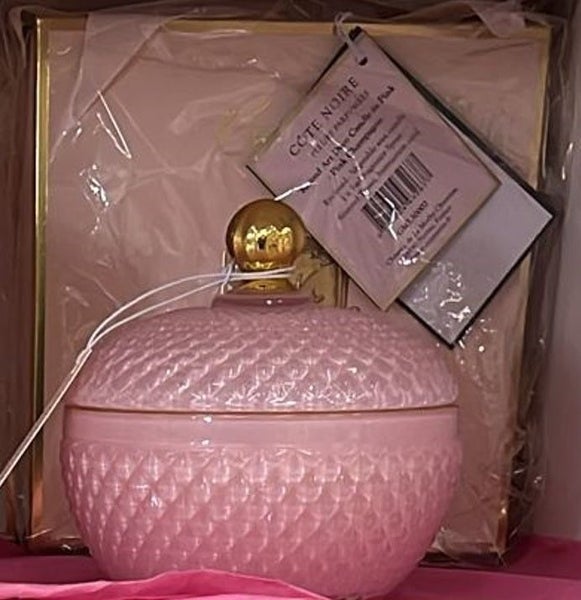 Cote Noire Pink Round Art Deco Candle With Tassel Carousel 1