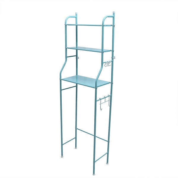 160x50x25CM Toilet Bathroom Shelf Steel Pipe Material Perforation - Free Storage Carousel 1