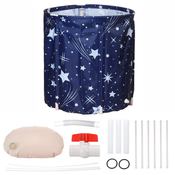 70x20x8cm PVC Adult Portable Folding Bathtub Water Tub Bucket Outdoor Room Carousel 2