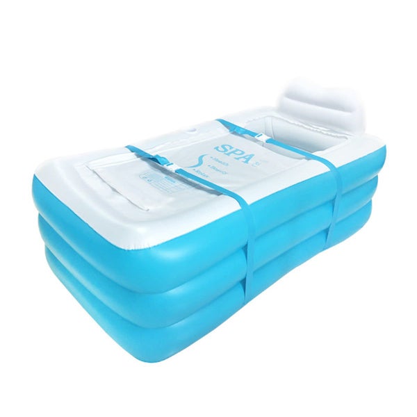 Bathtub Large Folding PVC Inflatable SPA Bath Tub Portable Adult 150x85x45CM Carousel 1