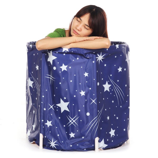 Portable Foldable Home Bath Bucket Thermal Warm Water Tub Thicken Spa for Bathro Carousel 1