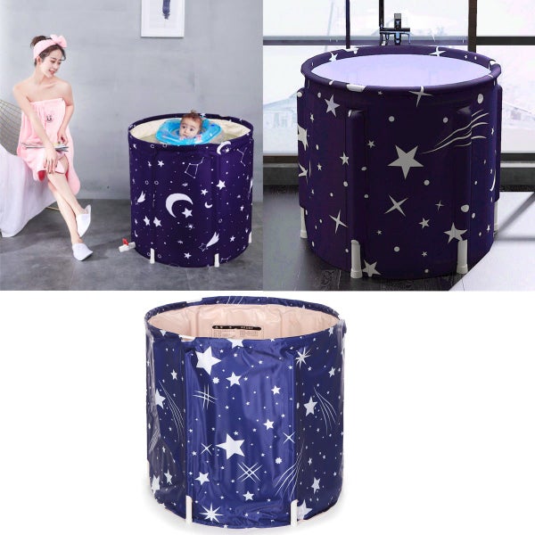 Portable Foldable Home Bath Bucket Thermal Warm Water Tub Thicken Spa for Bathro Carousel 2