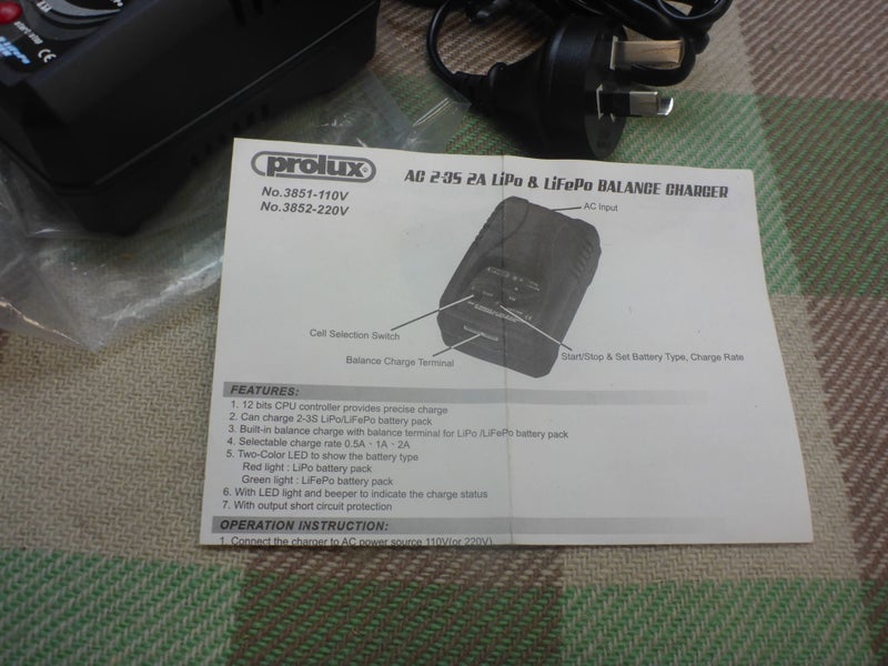 New Boxed Prolux AC 2-35 2A LiPo & LiFePo Balance Charger Carousel 2