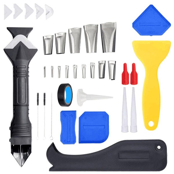 35Pcs Caulking Nozzle Silicone Caulking Tools Silicone Glass Cement Scraper Tool Carousel 1