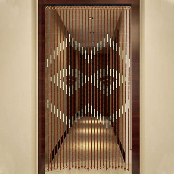 Door Curtain Bamboo Wooden Bead String Blinds Fly Screen for Household Carousel 5
