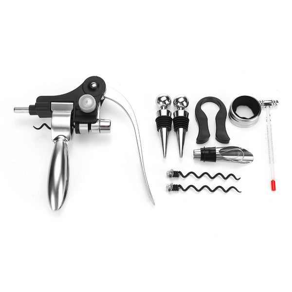 9Pcs Bottle Opener Set Rabbit Corkscrew Decanter Pourer Hand Tool Carousel 10