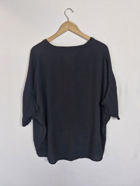 $1 Start! Seduce NZ Black Waffle Textured Top Women's Size 16 Carousel 4