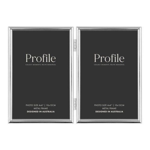 Profile - Habitat Silver Hinged Double Metal Photo Frame - 5x7in (13x18cm) (2)V Carousel 2