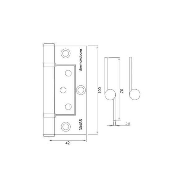 WHILE SUPPLY LAST - Dormakaba DKH100/70FF TF 100X70 Timber Fix Fast Fix Hinge... Carousel 2