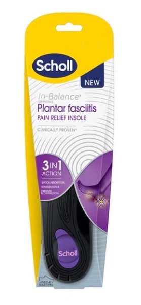 Scholl In-Balance Pain Relief Plantar Fasciitis Orthotics - Medium Carousel 1