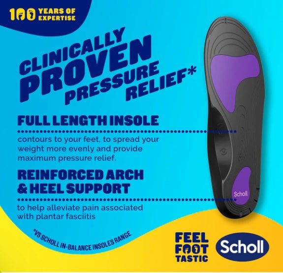 Scholl In-Balance Pain Relief Plantar Fasciitis Orthotics - Medium Carousel 2