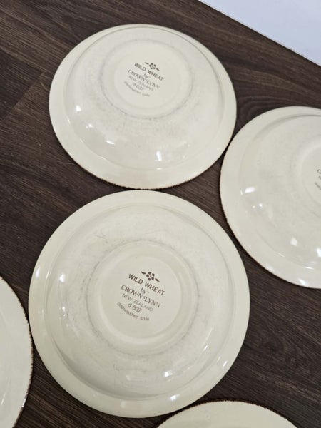 Vintage Crown Lynn "Wild Wheat" Set - 5x Bowls & 5x Side Plates - NZ Icon! Carousel 6